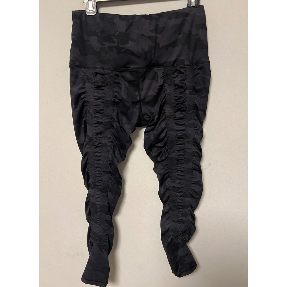 Sweetflexx Resistance Leggings Womens 12 Black Camo Pre-owned Activewear